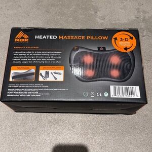 New RBX Black and Orange Massage Pillow with wall and car charger